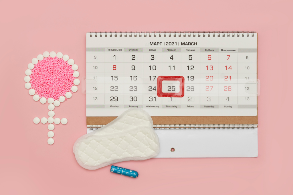 calendario que representa el ciclo menstrual